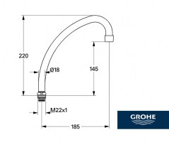 MEDIDAS CAÑO TUBULAR ADRIA GROHE